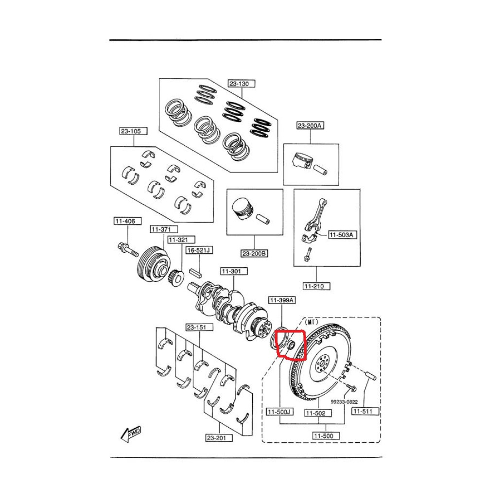 Mazda OEM Clutch Pilot Bearing
