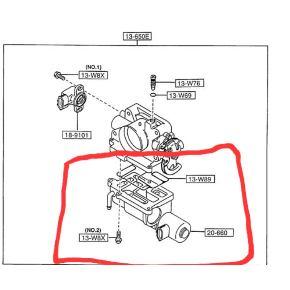 Idle air control assembly 1993-1997 Ford Probe GT/Mx6   V6 2.5L