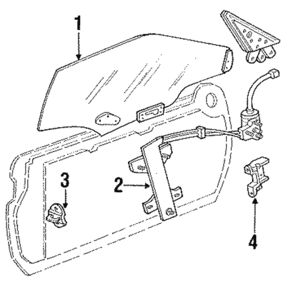 2nd gen window brackets LH